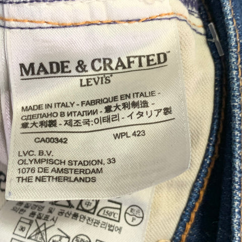 LEVI'S MADE & CRAFTED Size 29 Needle Narrow Blue Distressed Cotton Blend Skinny Jeans