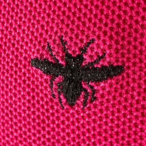 DIOR Size S Pink Black Pique Cap Sleeves Polo