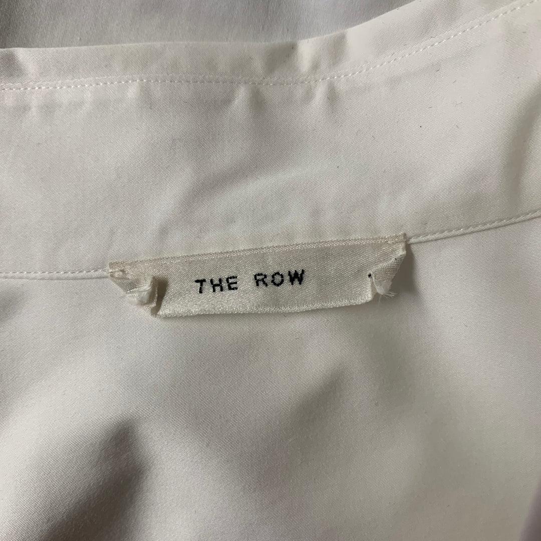 THE ROW Size 10 White Cotton Elastane Shirt