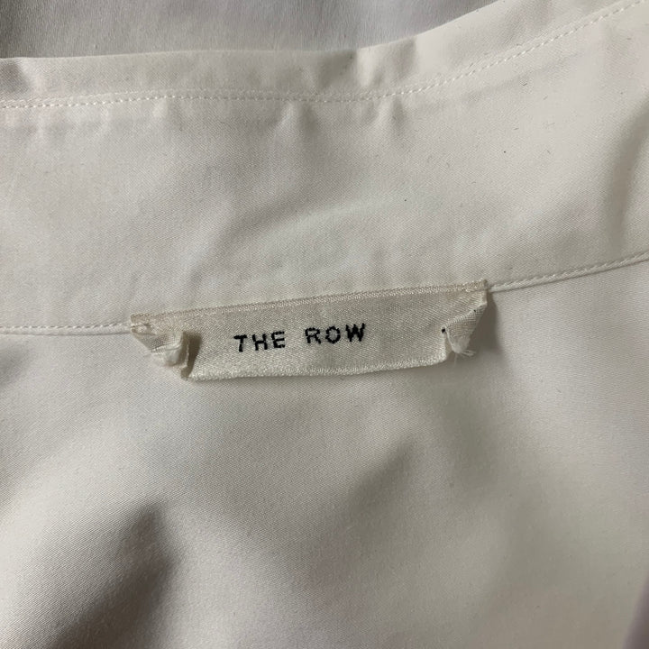 THE ROW Size 10 White Cotton Elastane Shirt