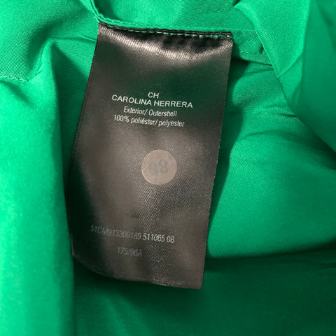CAROLINA HERRERA Size 8 Green Polyester Maxi Long Gown Evening Wear