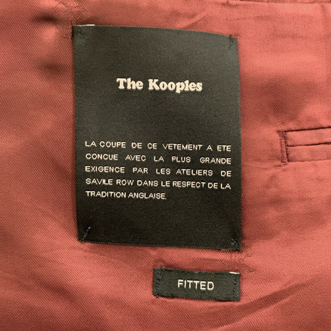 THE KOOPLES Size 40 Grey Window Pane Wool Peak Lapel Suit
