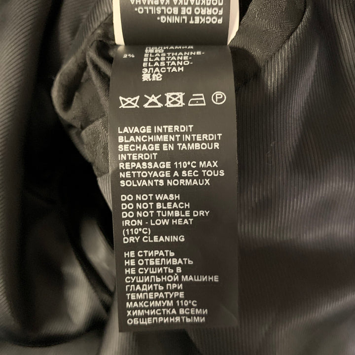 THE KOOPLES Taille XL Blouson style bomber noir en mélange de viscose à imprimé animalier