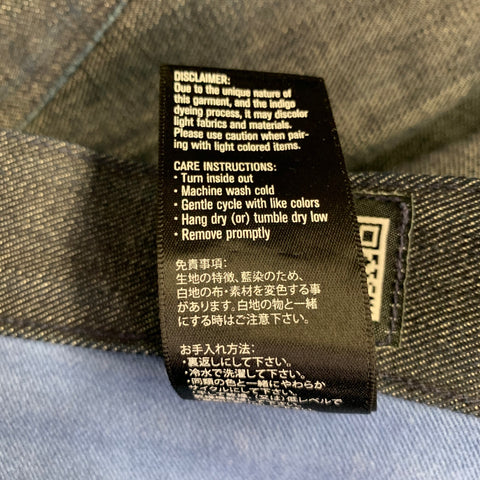 3 X 1 Size 34 Navy Cotton Straight Jeans