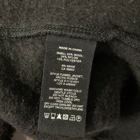 THEORY Size S Black Fleece Wool Blend Double Zipper Jacket