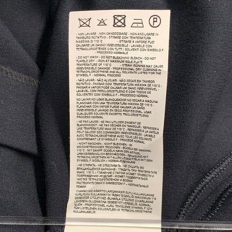 Robe zippée plissée ARMANI COLLEZIONI Taille 4 Bleu marine Mélange de viscose