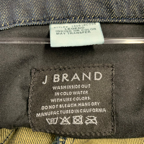 J BRAND Size 32 Clean Kane Indigo Twill Cotton Straight Five Pockets Jeans
