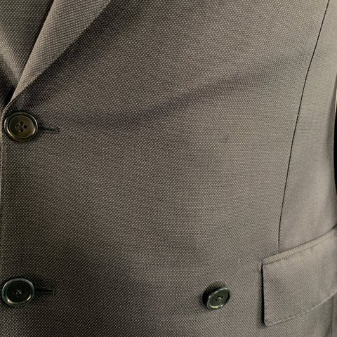ERMENEGILDO ZEGNA Chest Size 40 Navy Solid Wool Double Breasted 32 31 Suit