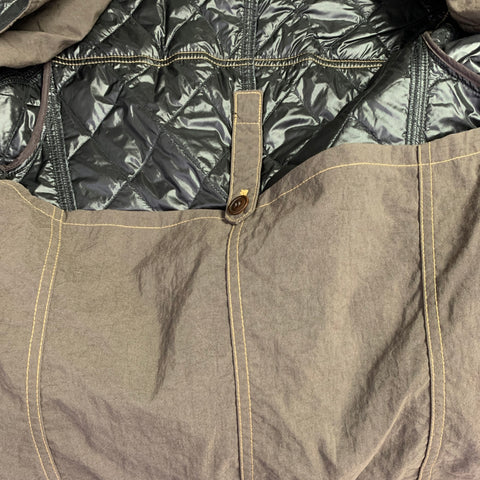 JUNYA WATANABE 2009 Size XS Black Brown Quilted Nylon Corduroy Jacket