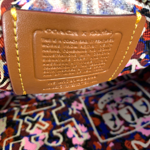 COACH Tan Gunmetal Pebble Grain Leather Shoulder Bag