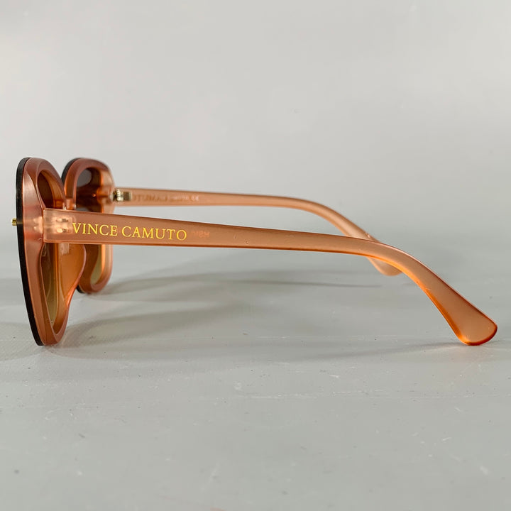 VINCE CAMUTO Brown Nude Acetate Cat Eye Sunglasses