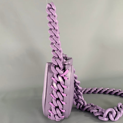 STELLA McCARTNEY Purple Faux Leather Handbag