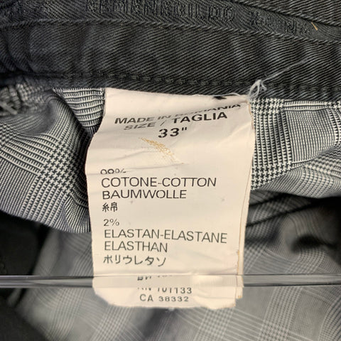ERMENEGILDO ZEGNA Size 33 Black Cotton Blend Straight Jeans