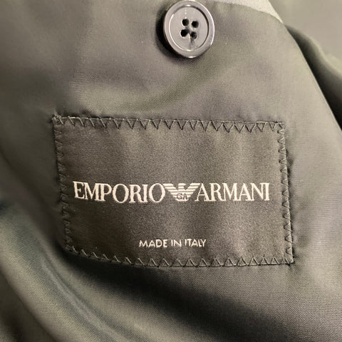 EMPORIO ARMANI SS20 Size 38 Black Multi Color Rhinestone Virgin Wool Tuxedo Jacket