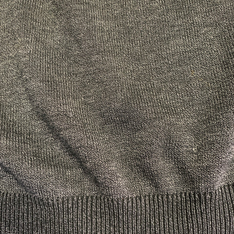 ERMENEGILDO ZEGNA Size L Grey Black Cotton Crew Neck Pullover
