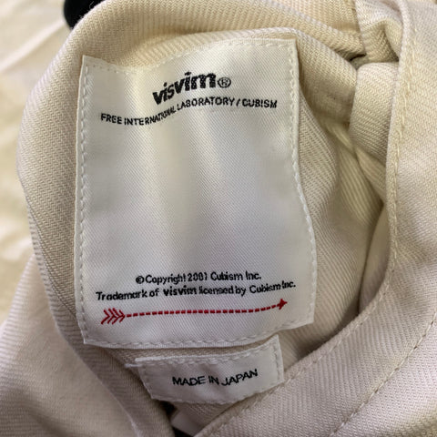 VISVIM Size L Black Textured Wool Linen Reversible Jacket