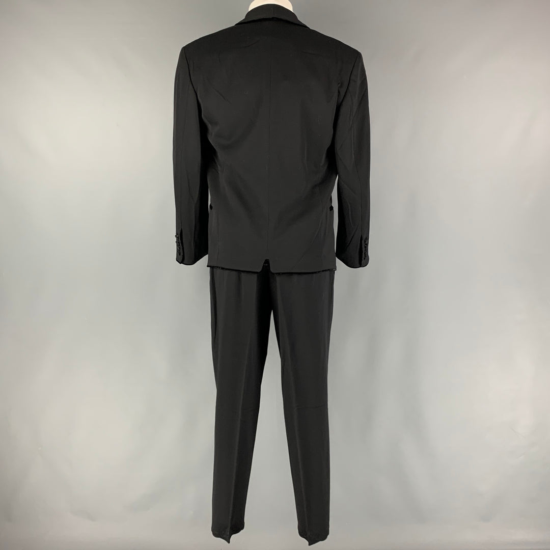 MATSUDA Size S Black Solid Wool Shawl Collar 30 29 Suit