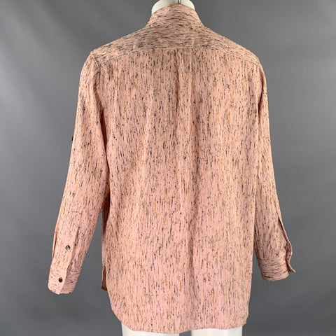 BOTTEGA VENETA Size XS Pink Slubby Viscose Blend Long Sleeve Shirt