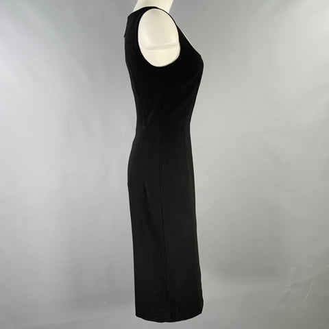 D&G by DOLCE & GABBANA Size 6 Black Crepe Back Zip Dress
