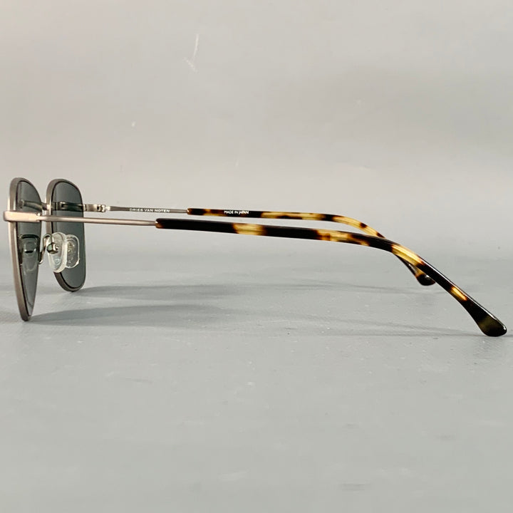 DRIES VAN NOTEN Silver Tortoiseshell Metal Sunglasses