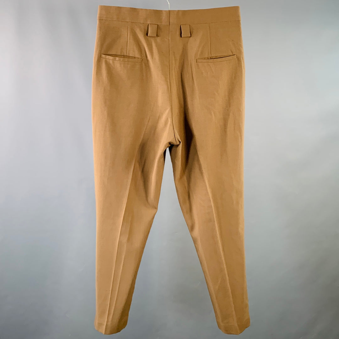 HAIDER ACKERMANN Size 32 Brown Wool Blend Cropped Casual Pants