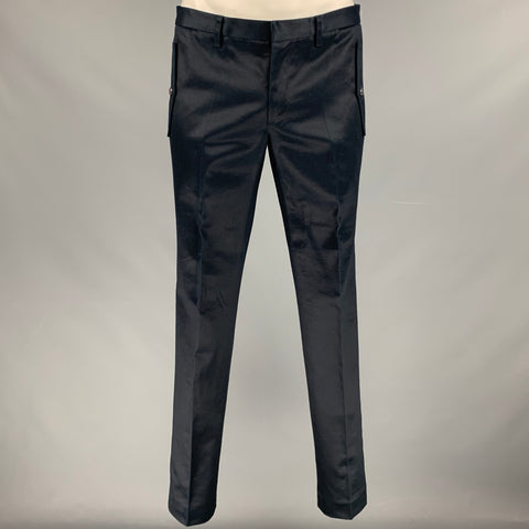 BELSTAFF Size 34 Black Cotton Flap Pockets Dress Pants