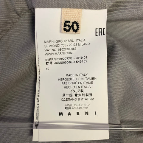 MARNI Size 40 Blue Grey Stripe Wool Zip Up Tracksuit