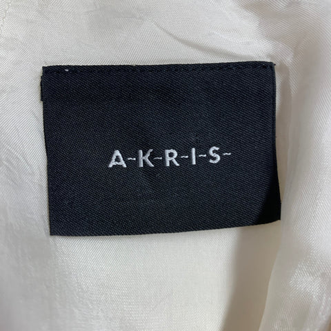 AKRIS Size 10 Cream Cotton Textured Sleeveless Dress