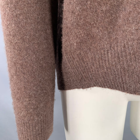 360 CASHMERE Size S Brown Cashmere Crew Neck Pullover