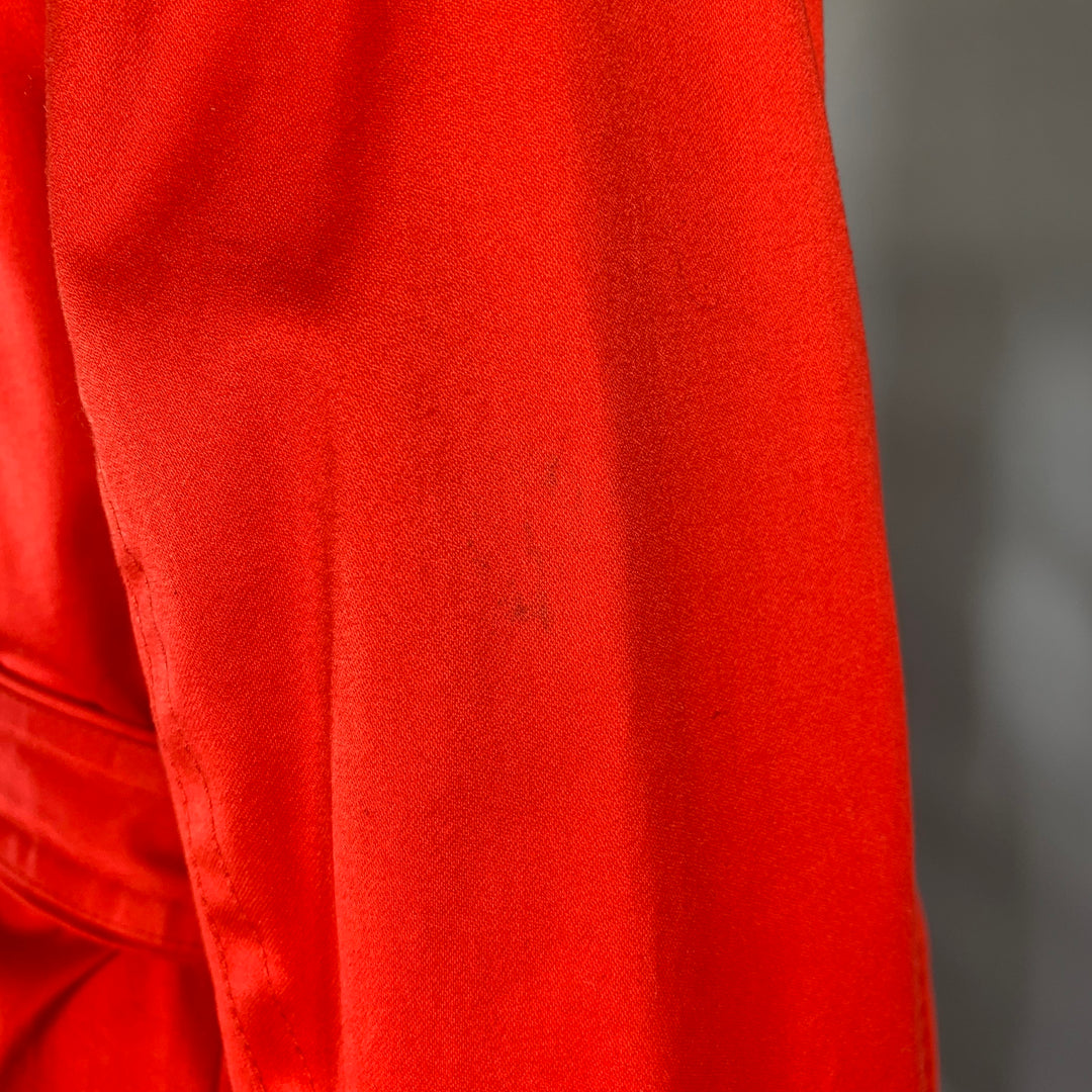 COACH Size S Orange Cotton Double Breasted Trench Coat