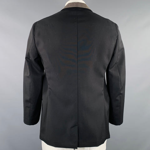 ALEXANDER MCQUEEN Size 42 Black Studded Wool Mohair Sport Coat