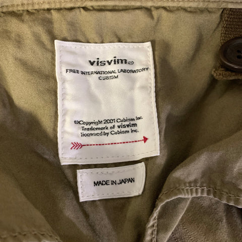 VISVIM Size XL Khaki Cotton Cargo Pockets Shorts