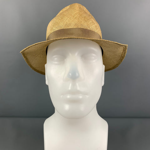 Vintage PAUL STUART Beige Tan Straw Hats