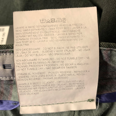 ETRO Size 36 Forest Green Cotton Blend Zip Fly Casual Pants