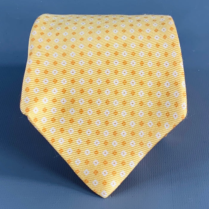 KITON Yellow Orange Floral Tie