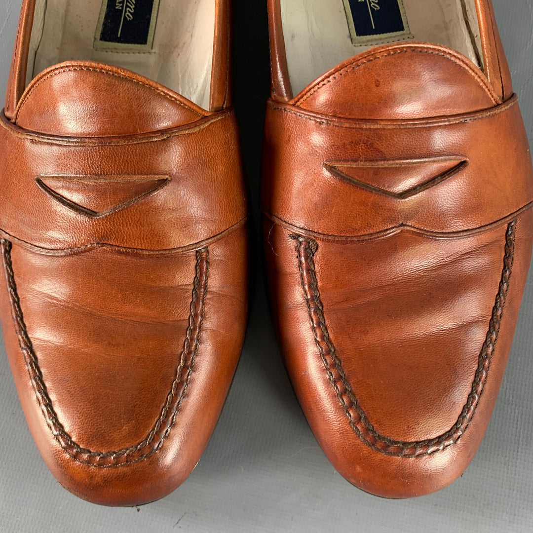 COLE HAAN Size 10 Brown Leather Penny Loafers