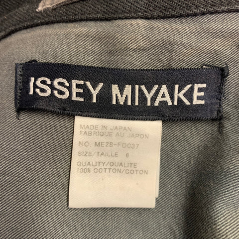 ISSEY MIYAKE Size XL Grey Black Ombre Cotton Denim Chore Jacket