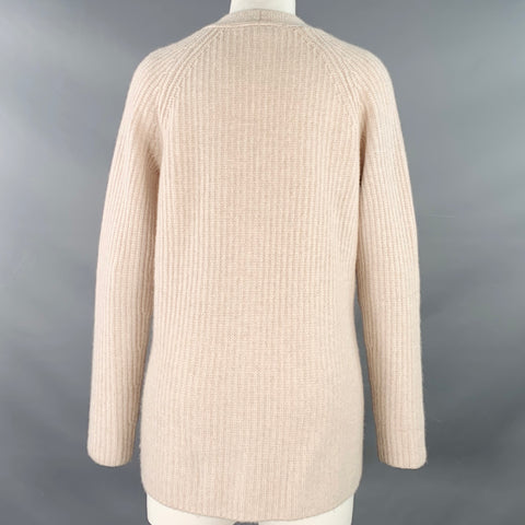 THE CASHMERE PROJECT Size S Grey Light Cashmere Textured Oversized Cardigan