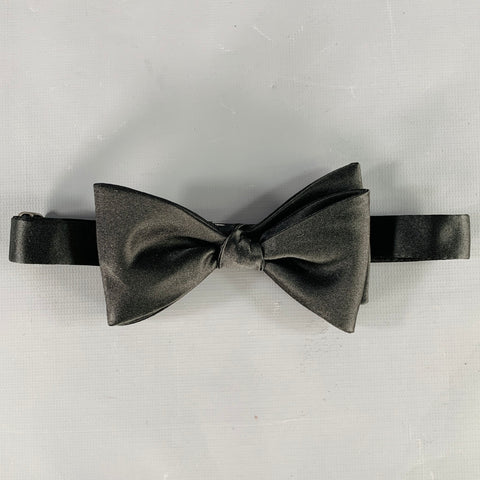ROBERT TALBOTT PROTOCOL Black Silk Bow Tie