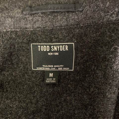 TODD SNYDER Size M Grey Textured Trucker Jacket