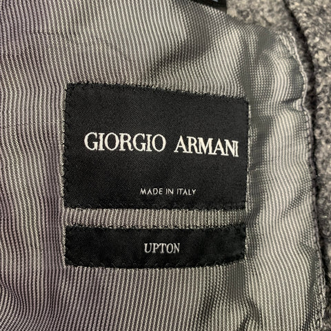 GIORGIO ARMANI Size 44 Grey Charcoal Tweed Cashmere Silk Jacket
