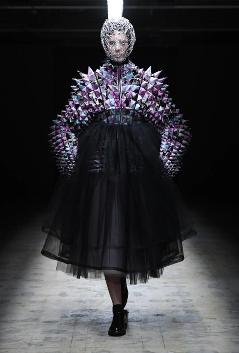 NOIR KEI NINOMIYA FW22 Size XS Black Polyamide Corset Skirt