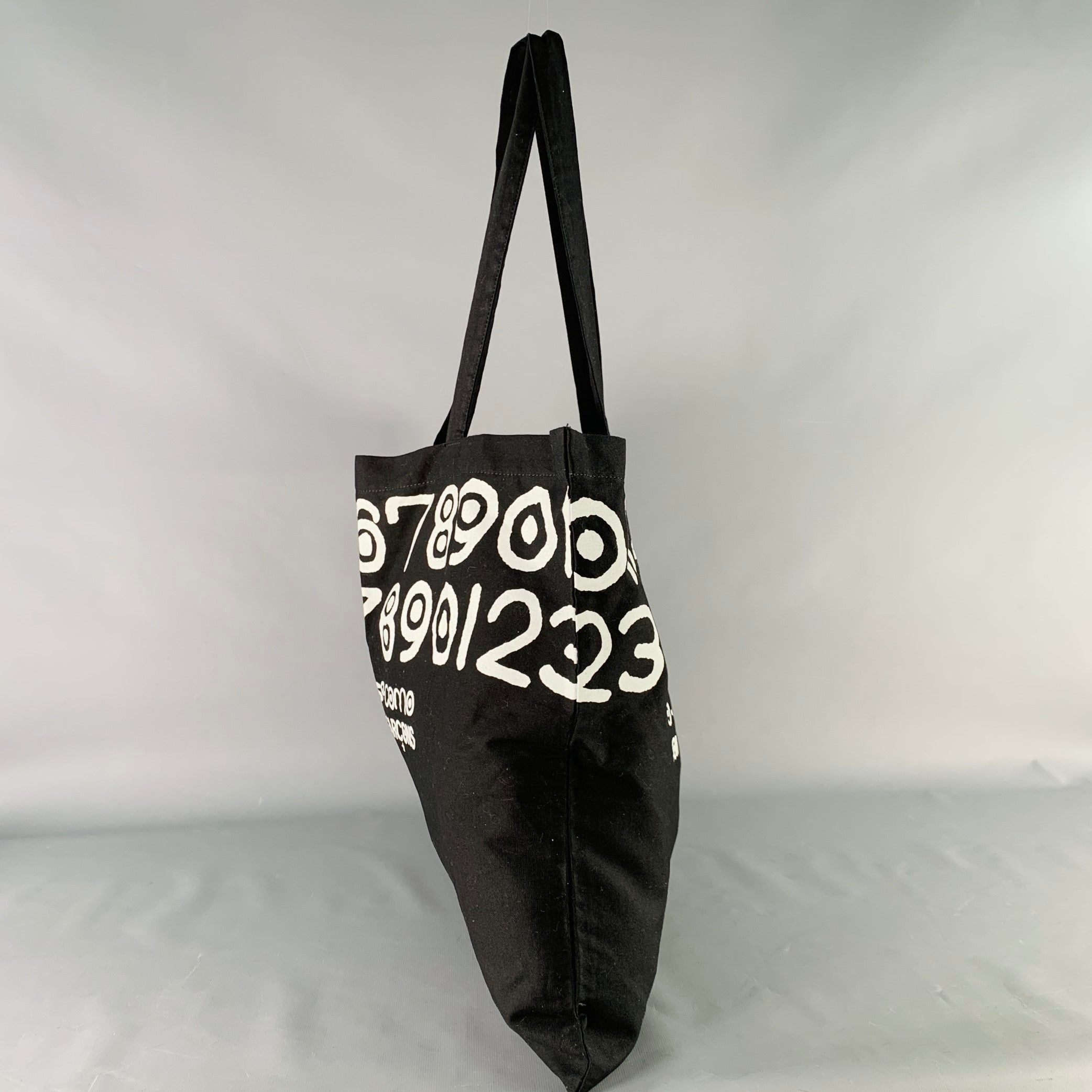 COMME des GARCONS x 10 CORSO COMO Black White Graphic Canvas Tote