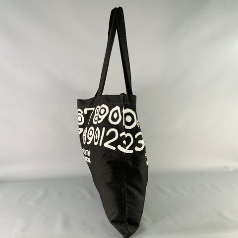 COMME des GARCONS x 10 CORSO COMO Black White Graphic Canvas Tote Bag