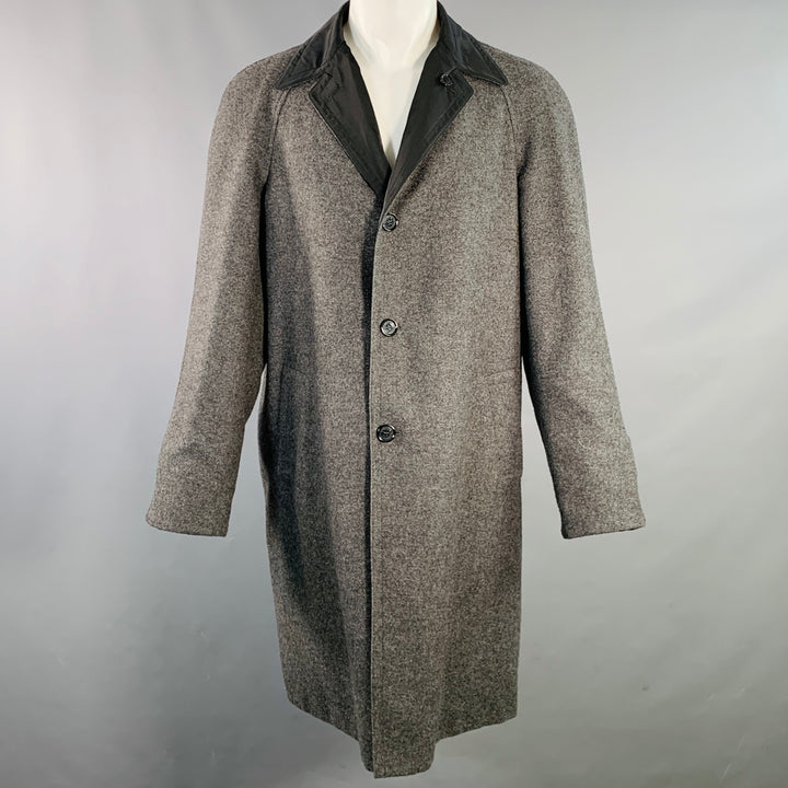 DOLCE & GABBANA Size 38 Grey Black Reversible Buttoned Coat