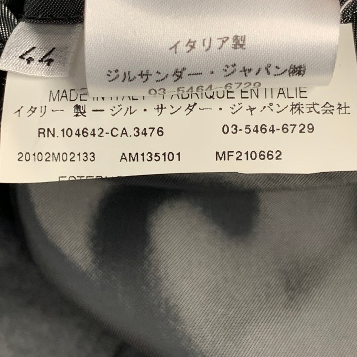 JIL SANDER Size 34 Grey Heather Twill Wool Cashmere Blend Sport Coat