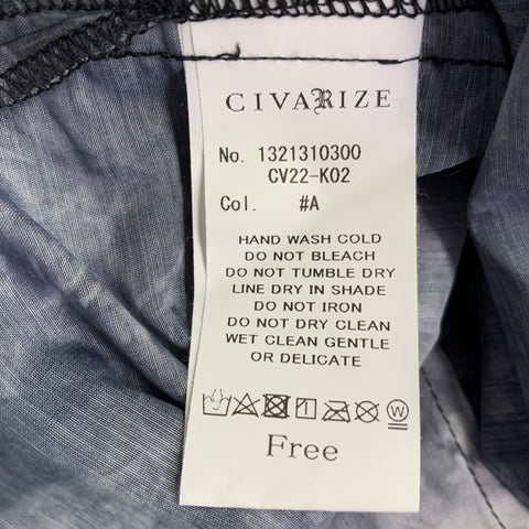 CIVARIZE Size S Grey Charcoal Marbled Polyester Button Up Short Sleeve Shirt