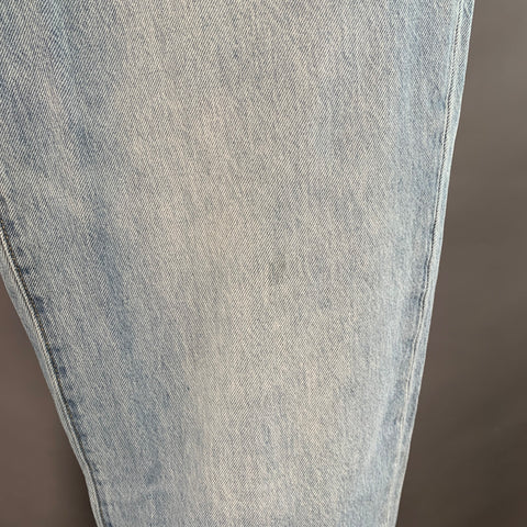LEVI STRAUSS Size 32 Blue Cotton Wide Leg Distressed Raw Edge Jeans