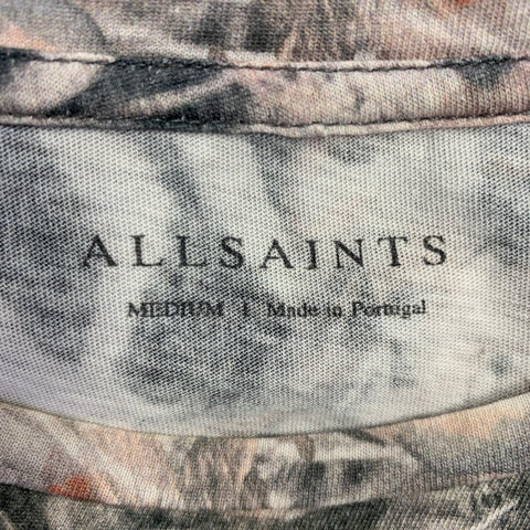 ALLSAINTS Size M Grey Multi Color Print Cotton Blend Crew Neck T-shirt