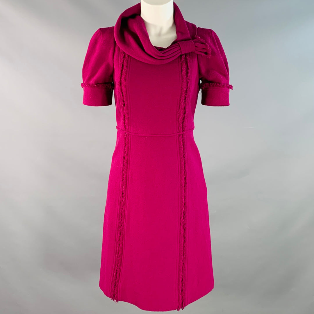 MARC by MARC JACOBS Size 2 Purple Wool Short Sleeve Raw Edge Dress – Sui  Generis Designer Consignment